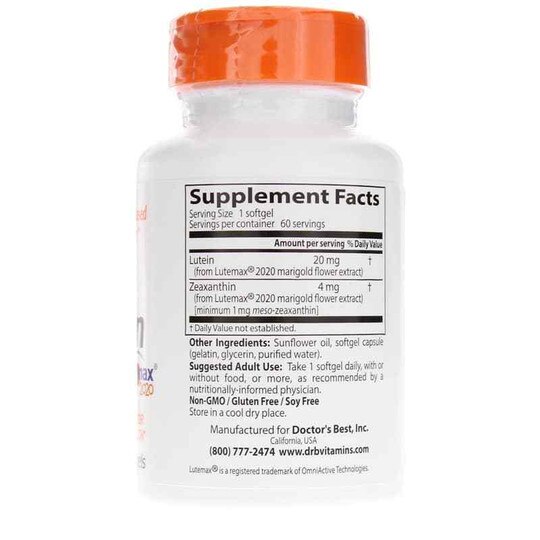 Lutein with Lutemax 20 Mg, DRB